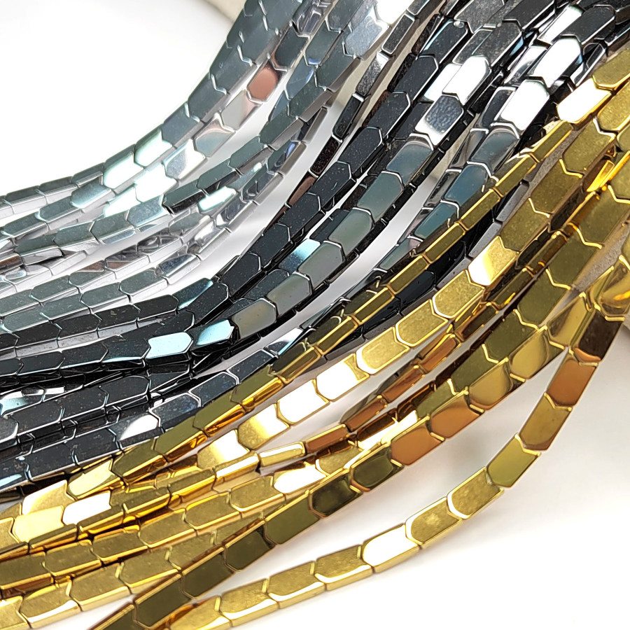 4х7 мм Гематит бусины, нить 40 см