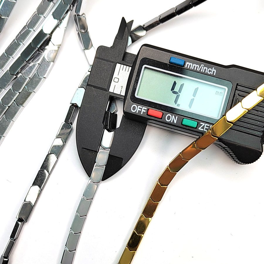 4х7 мм Гематит бусины, нить 40 см