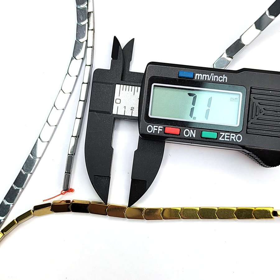 4х7 мм Гематит бусины, нить 40 см