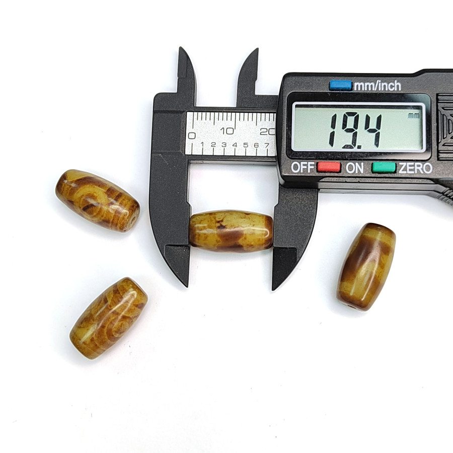 Бусина Дзи 19х10 мм, штука