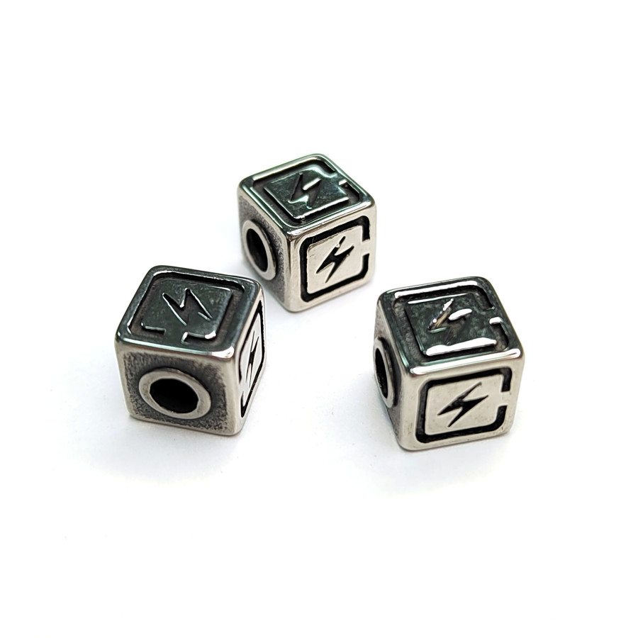 Соулу бусина руна 9 мм из нержавеющей стали, штука