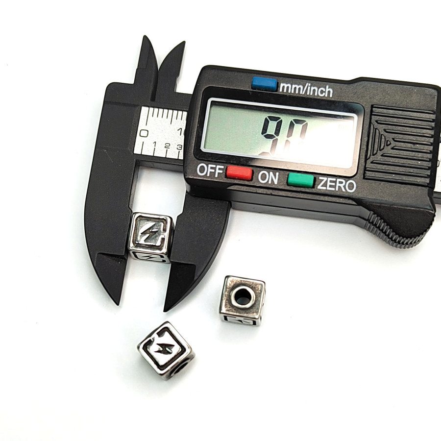 Соулу бусина руна 9 мм из нержавеющей стали, штука