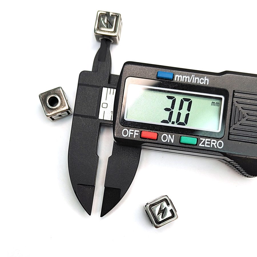 Соулу бусина руна 9 мм из нержавеющей стали, штука