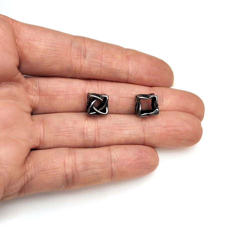 Бусина Кельтский узел 8 мм из нержавеющей стали, штука