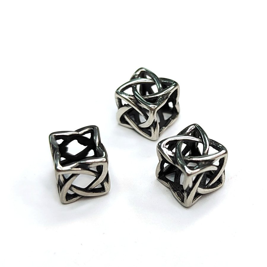 Бусина Кельтский узел 8 мм из нержавеющей стали, штука