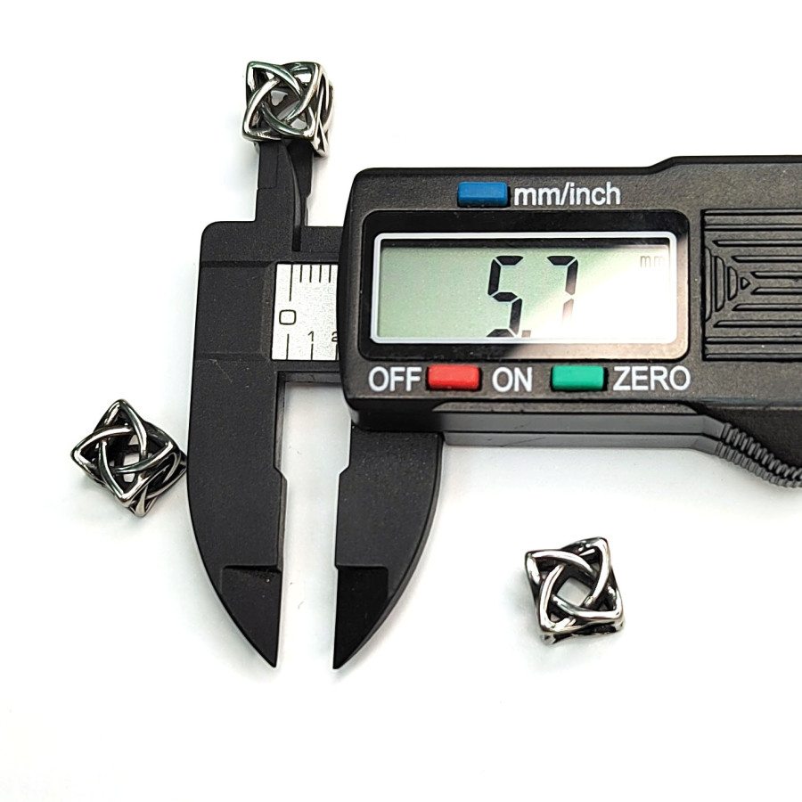 Бусина Кельтский узел 8 мм из нержавеющей стали, штука