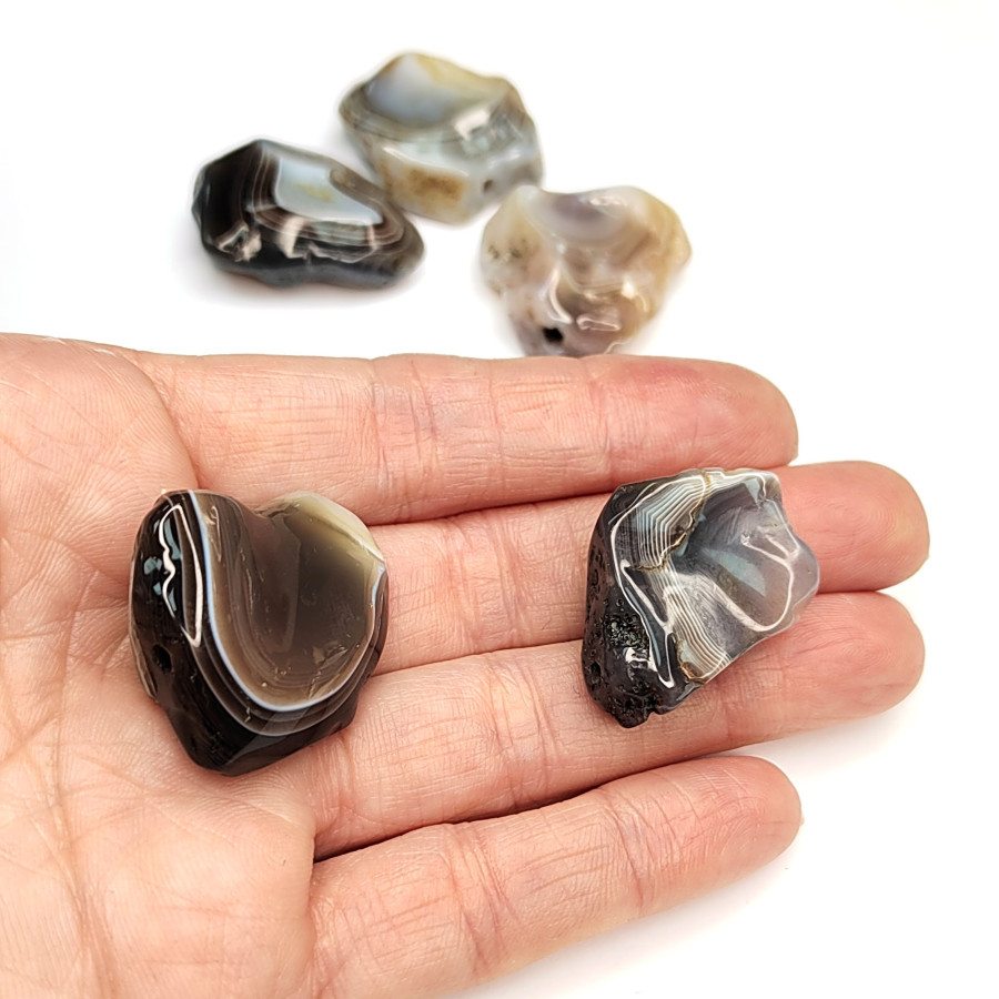 Агат ботсванский натуральный 31 мм, штука