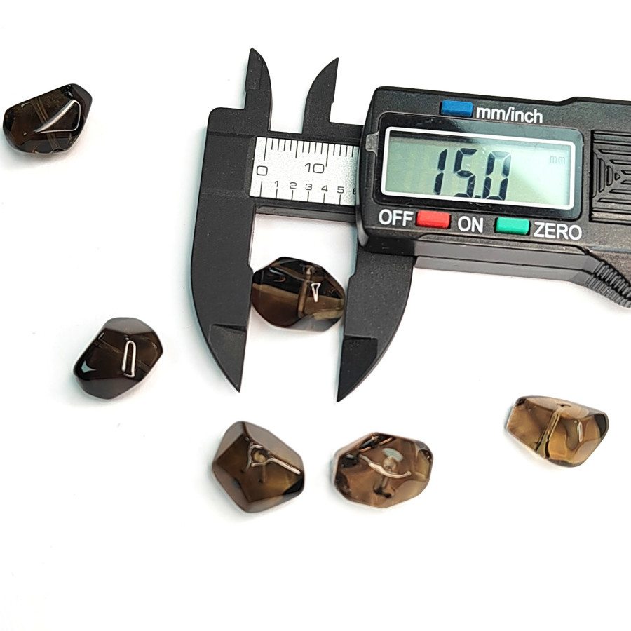 Раухтопаз натуральный, Дымчатый кварц, 15х11 мм, ШТУКА