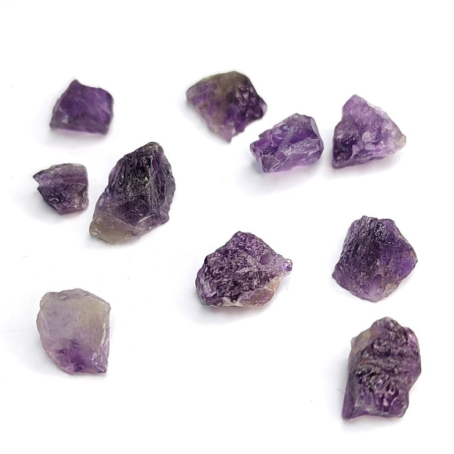 11х8 мм Аметист натуральный, колотый необработанный камень