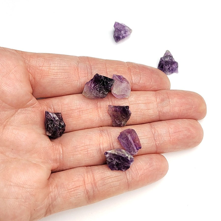 11х8 мм Аметист натуральный, колотый необработанный камень Штука