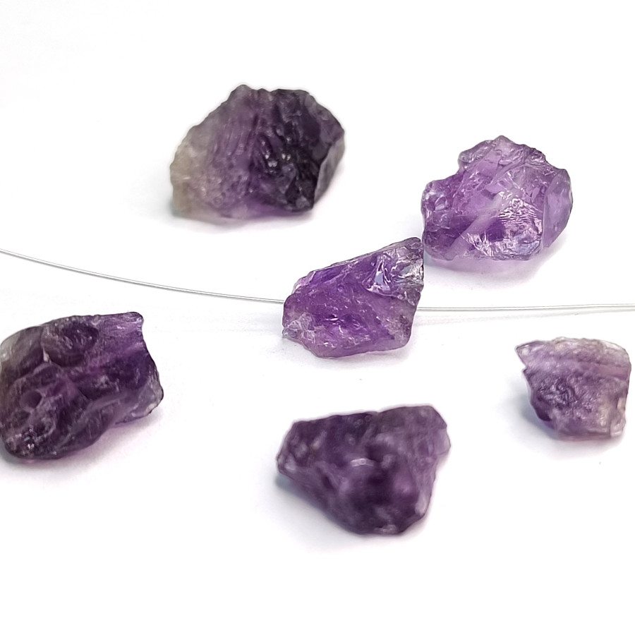 11х8 мм Аметист натуральный, колотый необработанный камень
