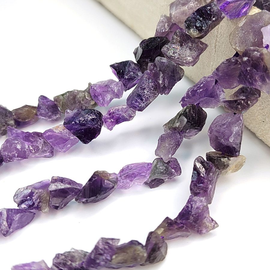 11х8 мм Аметист натуральный, колотый необработанный камень Нить