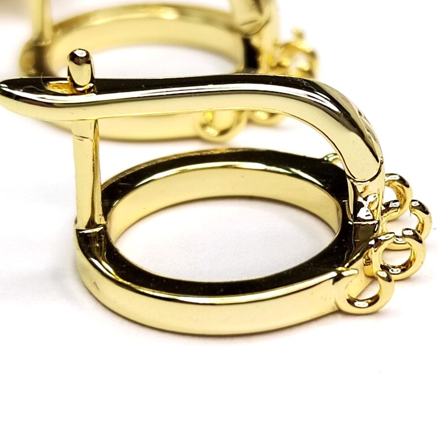 Швензы круглые 15 мм с петельками для подвесок, пара