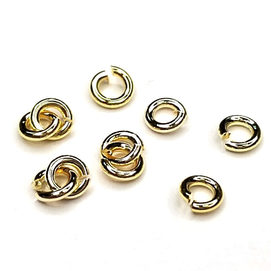 3х0,7 мм Колечки соединительные однорядные разъёмные, 10 штук