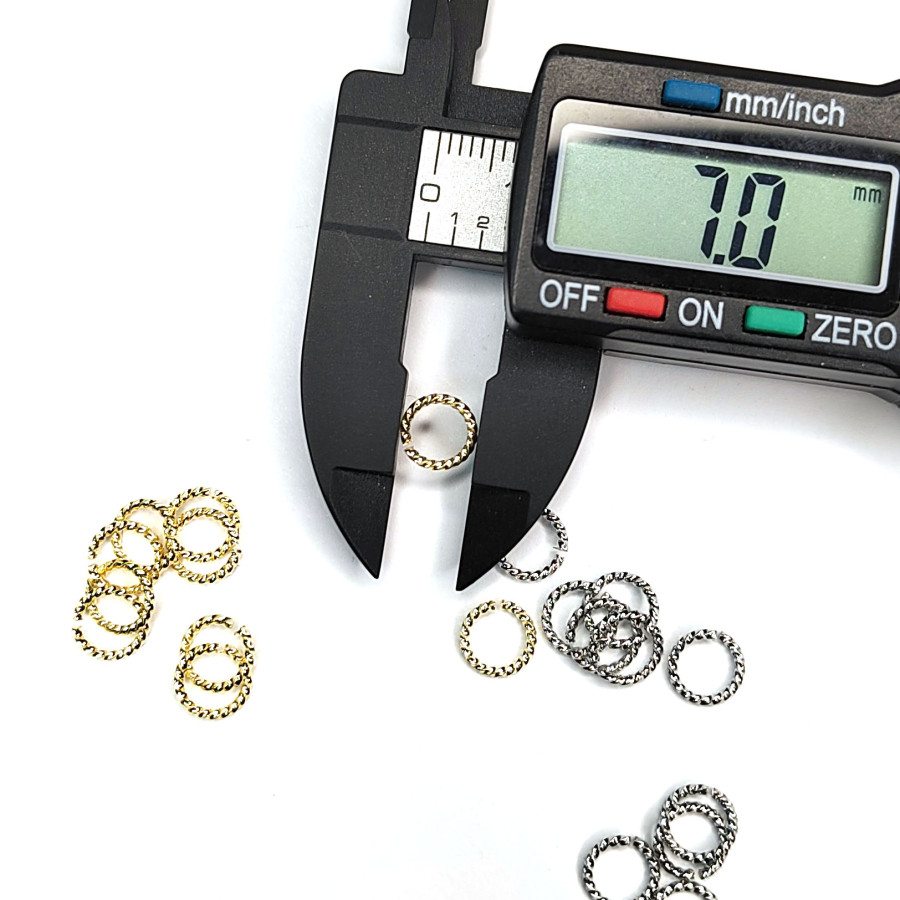 7х1 мм Колечки соединительные Витые, 10 штук