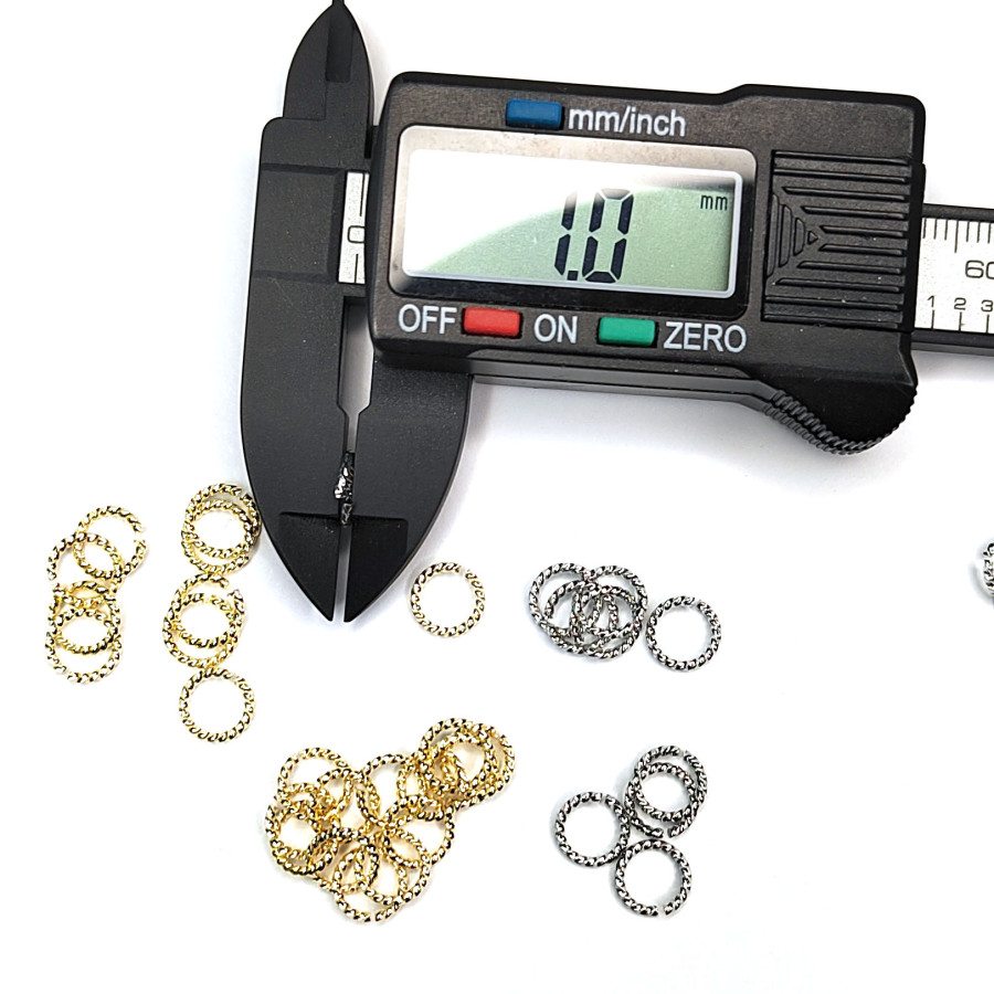 7х1 мм Колечки соединительные Витые, 10 штук