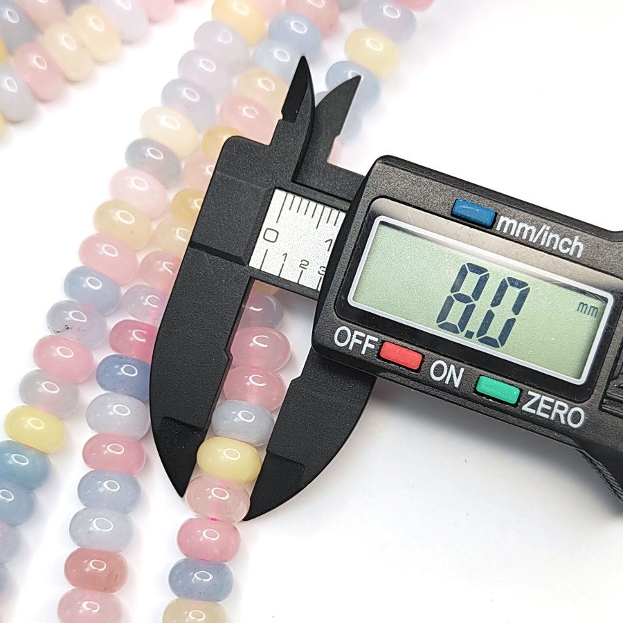 Берилл натуральный, Рондели 8х5 мм, НИТЬ 39 см