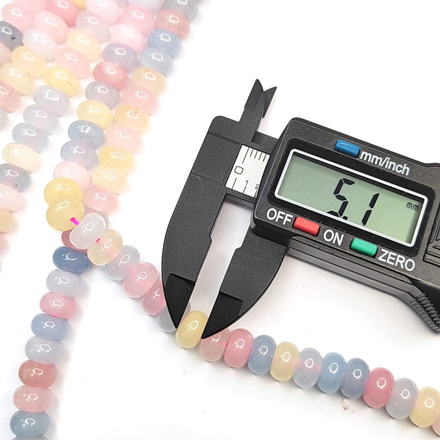 Берилл натуральный, Рондели 8х5 мм, НИТЬ 39 см