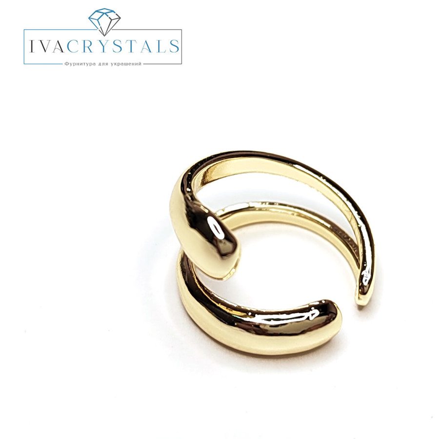 Кафф 14х9 мм, ШТУКА покрытие Позолота