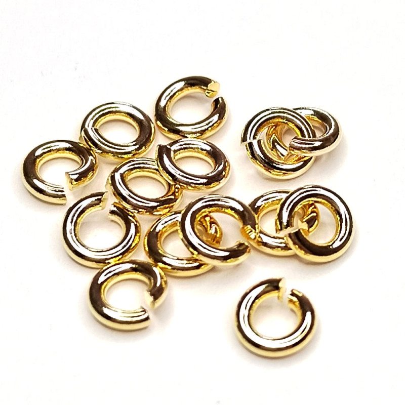 5х1,2 мм Колечки толстые Южная Корея, 10 штук покрытие Позолота