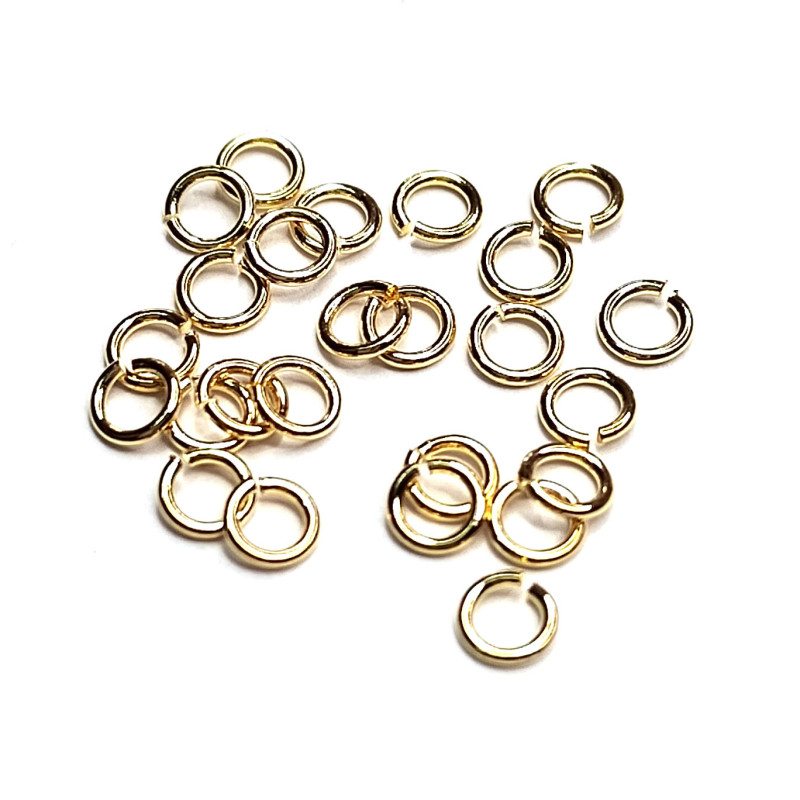 3х0,5 мм Колечки тонкие, 10 штук покрытие Позолота