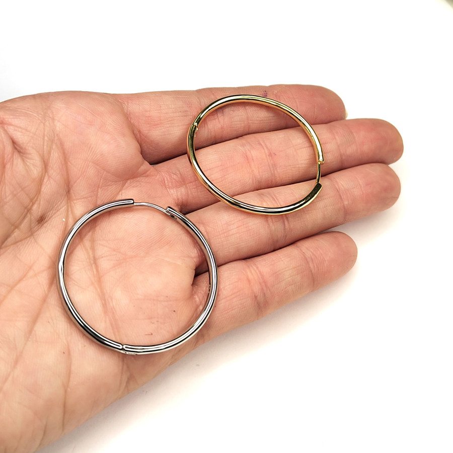 Серьги-Кольца 40х2,5 мм, пара