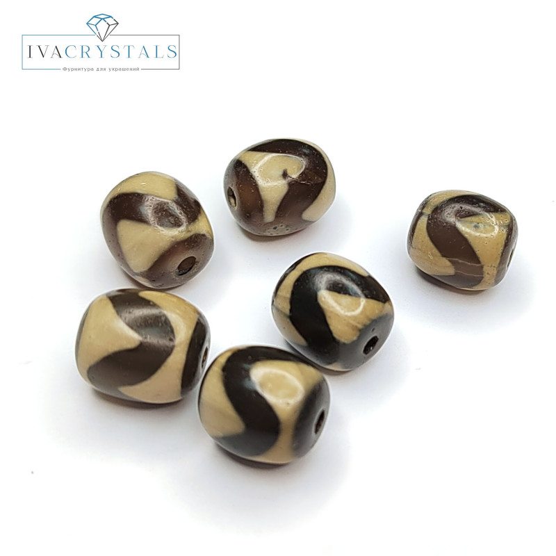 Бусина Дзи Лошадь 13х12,4 мм, штука