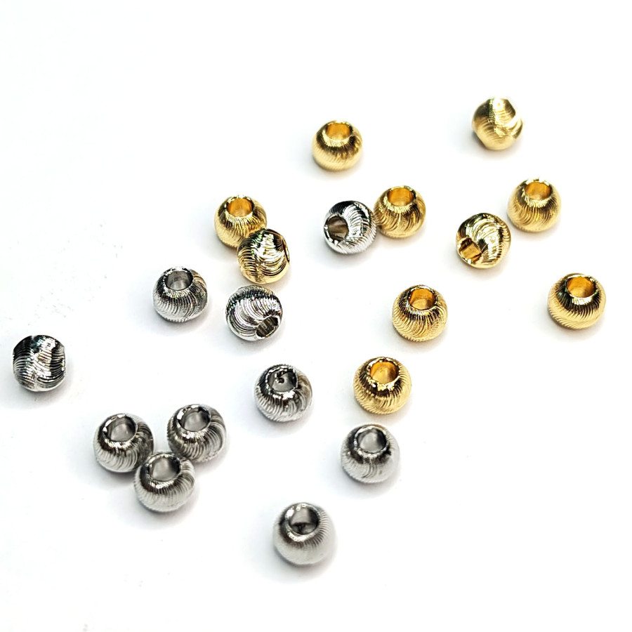 4,5 мм Разделительные бусины металлические с "эффектом шёлка", 10 штук