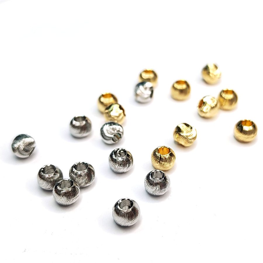 4,5 мм Разделительные бусины металлические с "эффектом шёлка", 10 штук