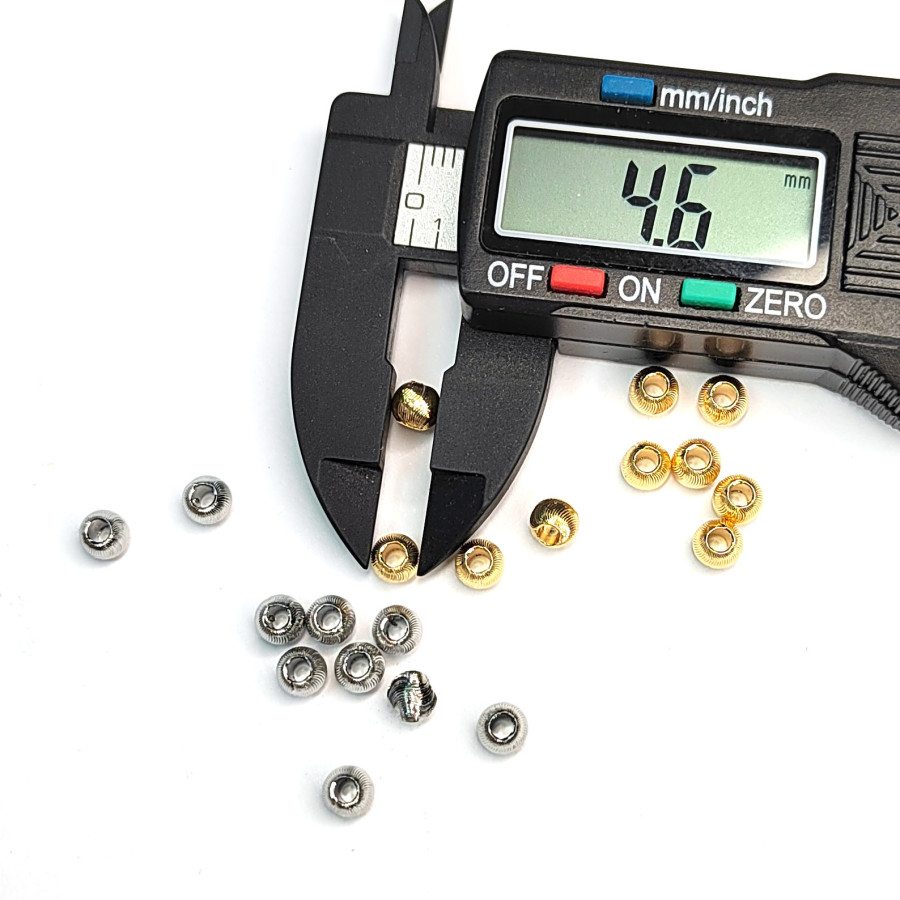 4,5 мм Разделительные бусины металлические с "эффектом шёлка", 10 штук