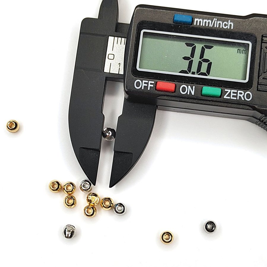 3,5 мм Разделительные бусины металлические с "эффектом шёлка", 10 штук