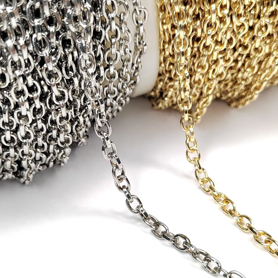 4,8х6 мм Цепь якорное плетение, 20 см