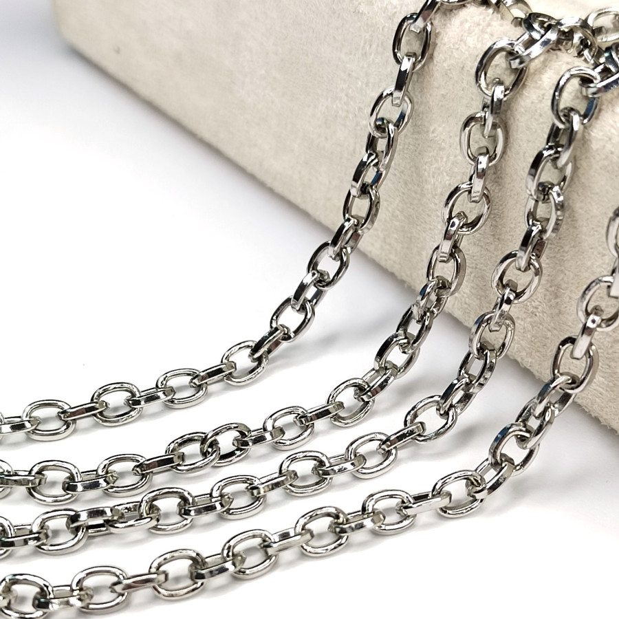 4,8х6 мм Цепь якорное плетение, 20 см