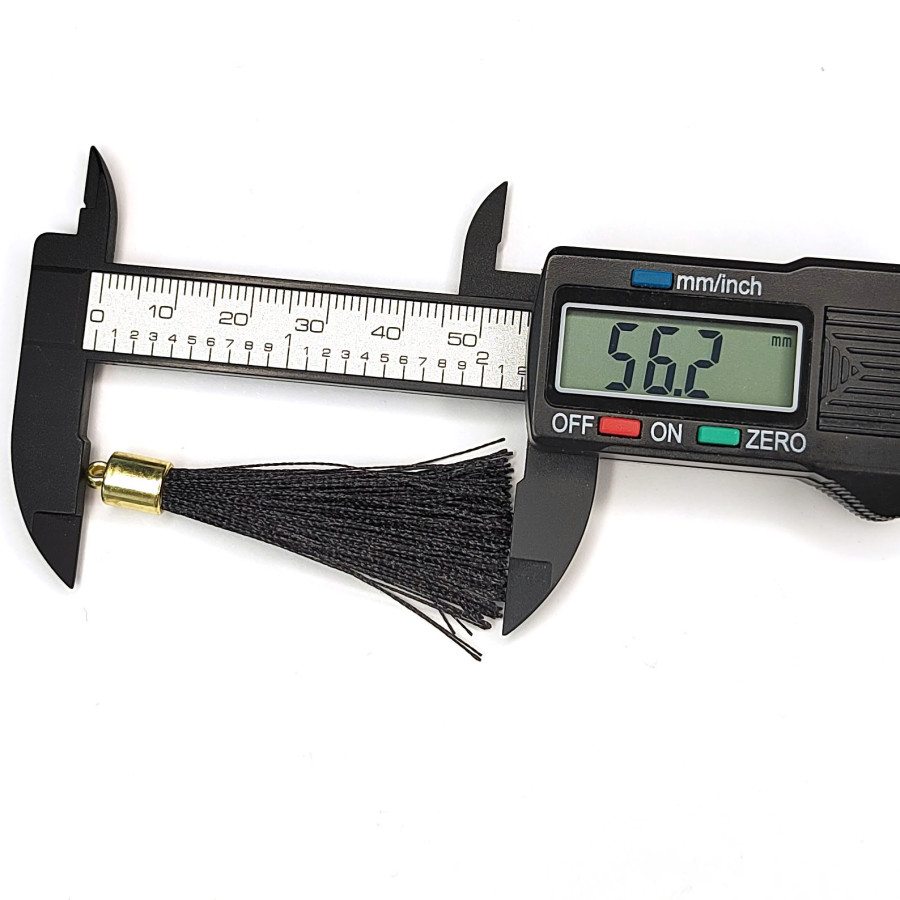 Подвеска Кисть Черная 6 см из вискозного шелка, штука