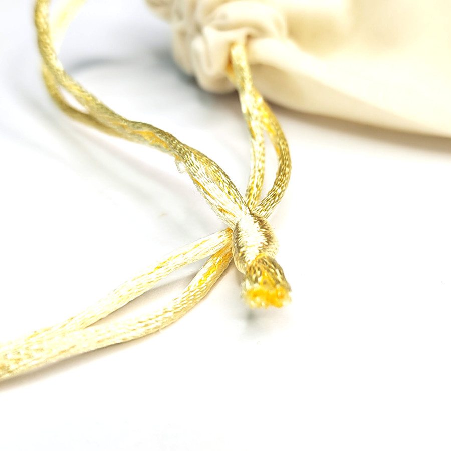 Мешочек бархатный 12х10 см с лентой, цвет Бежевый