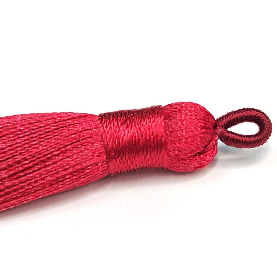 Подвеска Кисть Красная 10 см из вискозного шелка