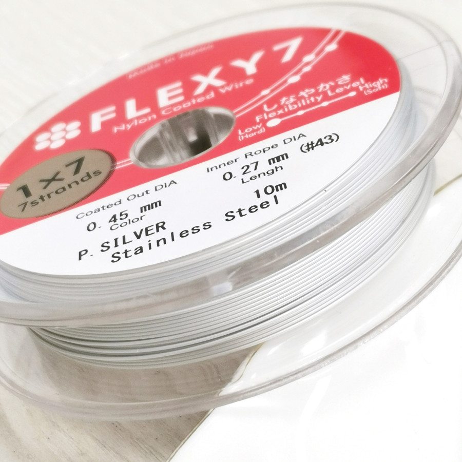 0,45 мм Японский Тросик Flexy ювелирный, цвет Белый