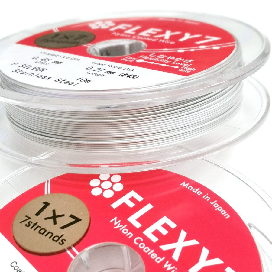 0,45 мм Японский Тросик Flexy ювелирный, цвет Белый Катушка