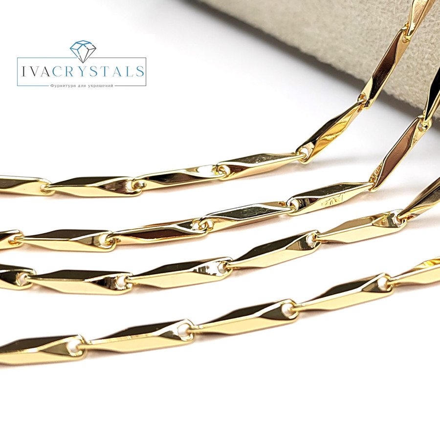 12х2,5 мм Цепь, 20 см Позолота