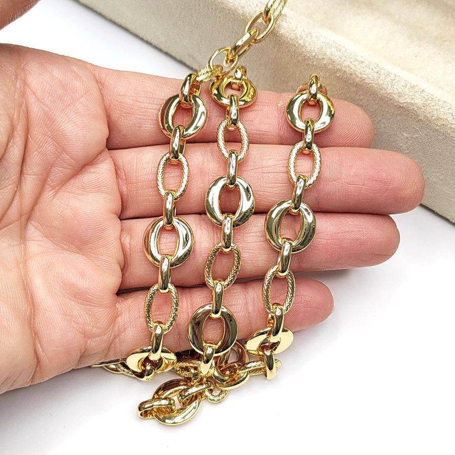 Цепь Круг / Овал 13 мм, 20 см Позолота