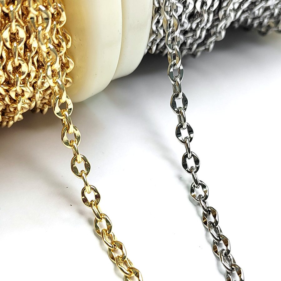 Цепь якорное плетение 5,5х6,5 мм, 20 см