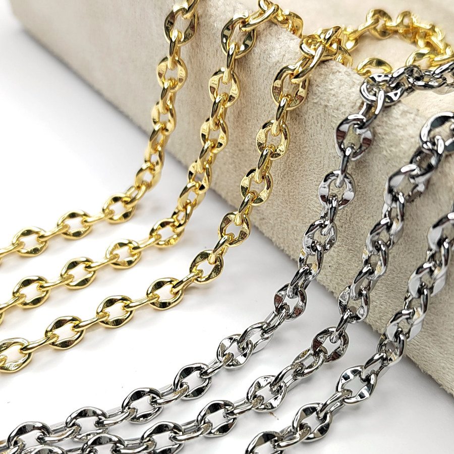 Цепь якорное плетение 5,5х6,5 мм, 20 см