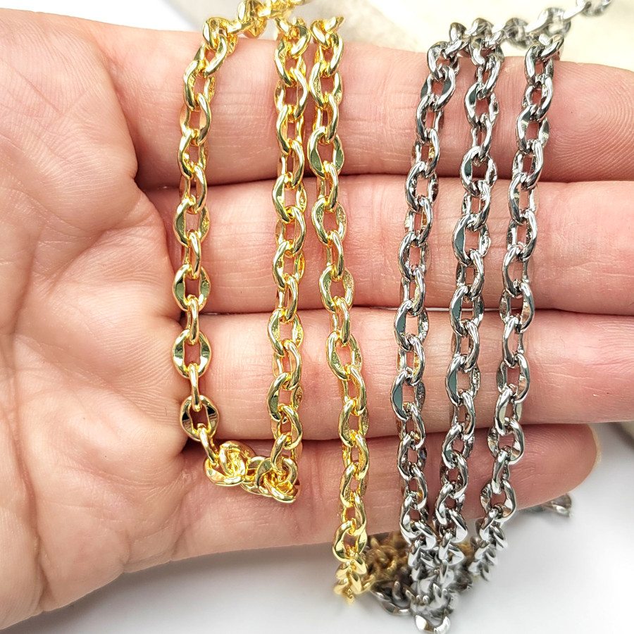 Цепь якорное плетение 5,5х6,5 мм, 20 см