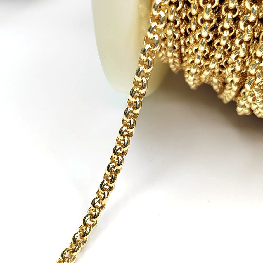 Ролло цепочка 4 мм с толстыми стенками звена, 20 см