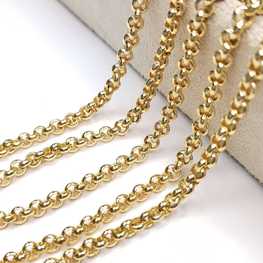 Ролло цепочка 4 мм с толстыми стенками звена, 20 см