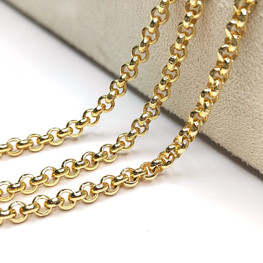 Ролло цепочка 4 мм с толстыми стенками звена, 20 см