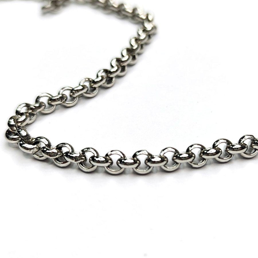 Ролло цепочка 4 мм с толстыми стенками звена, 20 см