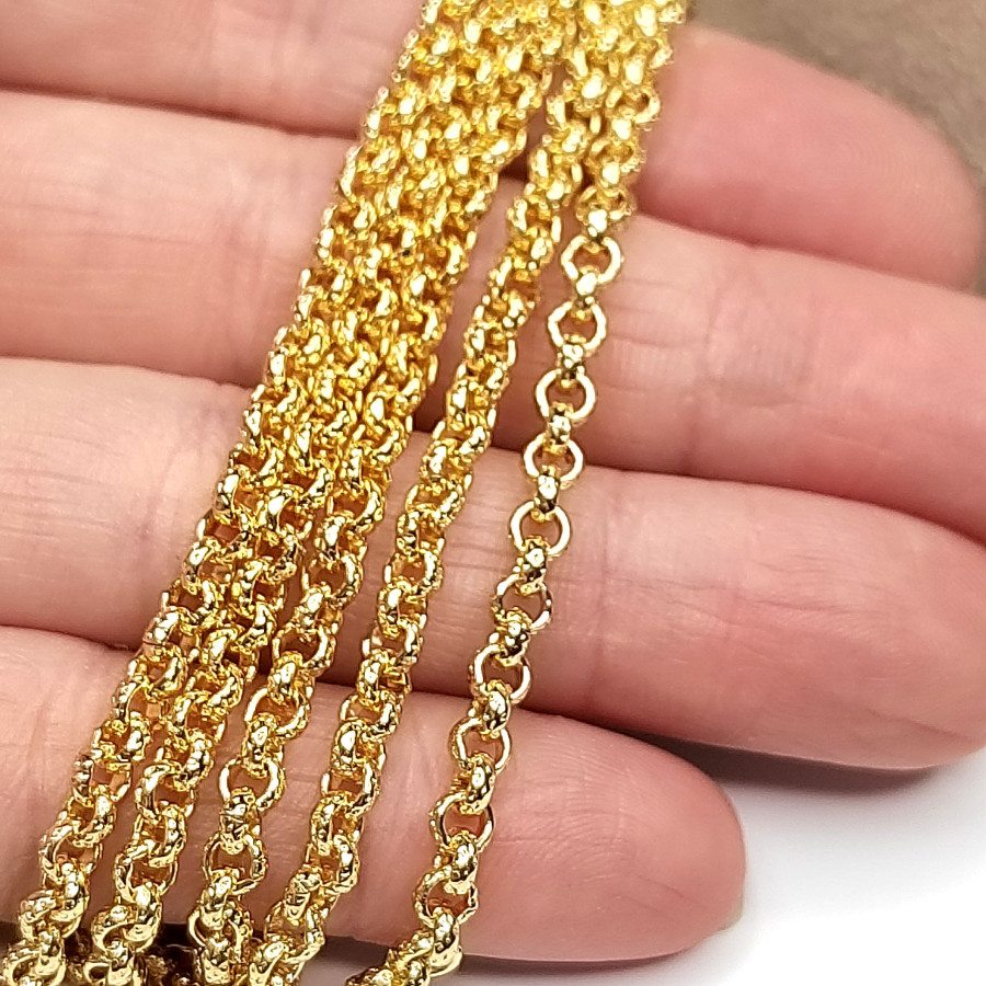 Ролло цепочка 3,5 мм с огранкой, 20 см