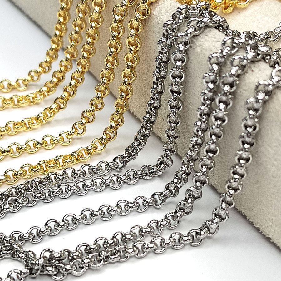 Ролло цепочка 3,5 мм с огранкой, 20 см