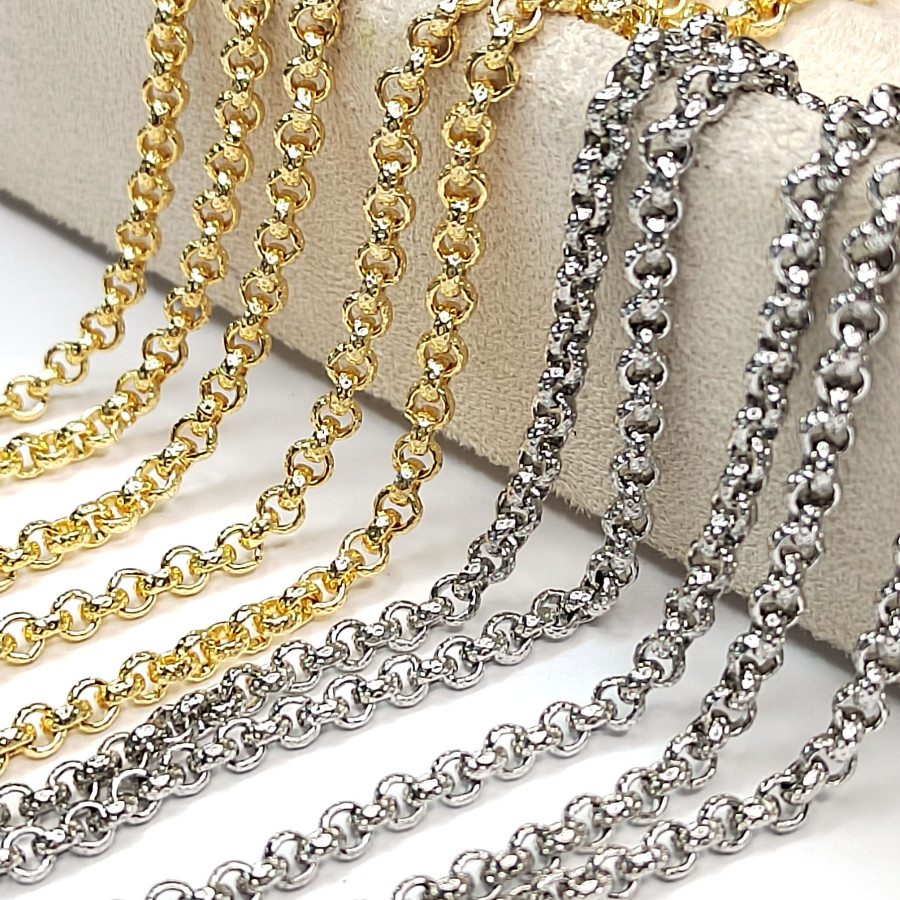 Ролло цепочка 3,5 мм с огранкой, 20 см